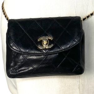 🔥CHANEL CC Lambskin Waistbag/ Crossbody Body Bag Black